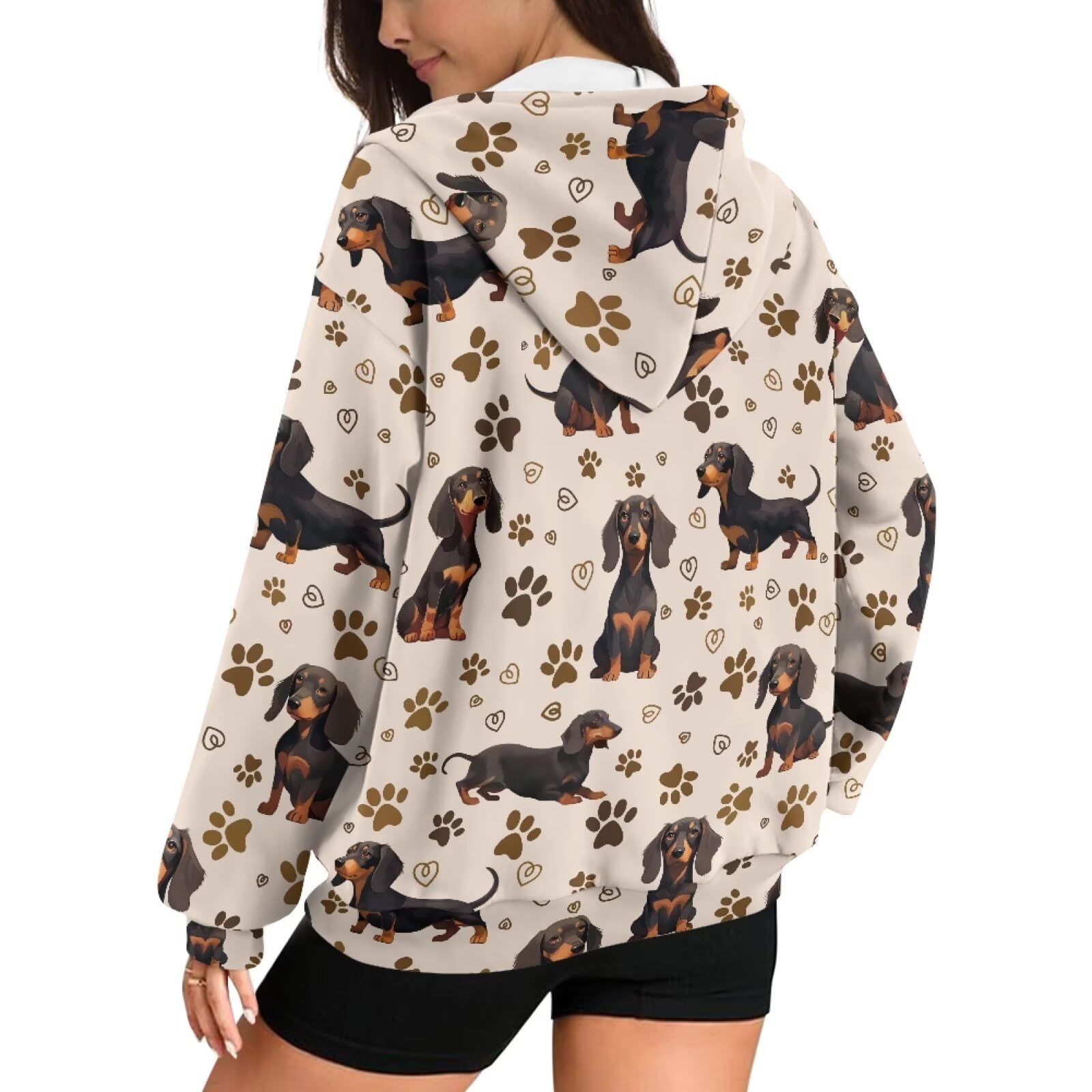 Biyejit Sudadera con capucha y bolsillo con cremallera, chaquetas holgadas de manga larga para invierno y otoño, tallas XS-4XL