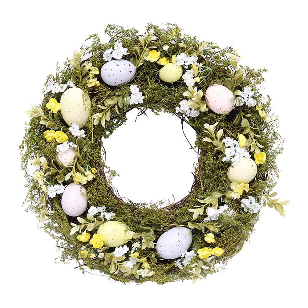 Ghirlanda Pasquale Decorativa 1,8 Metri – Con Uova E Fiori Colorati – Eucalipto Finto Per Interni Ed Esterni – Decorazione Primaverile - 4