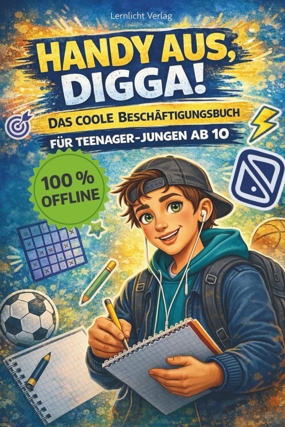 HANDY AUS, DIGGA! 100% Offline - Geschenkbuch für Jungs ab 10!: Das coole Beschäftigungsbuch mit Challenges, Rätsel und Experimenten ohne Bildschirm! (Bildschirm aus, Spaß an!)