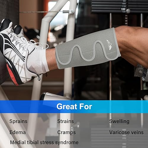 Miniatura 4 de supregear Soporte de pantorrilla, férula ajustable de compresión para pantorrilla, para hinchazón muscular, alivio del dolor, senderismo,