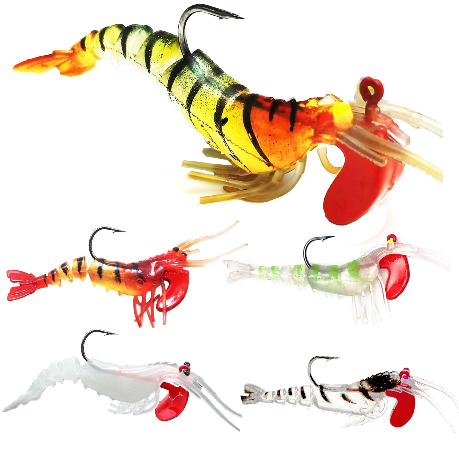 Amazon.co.jp: ARAGONT ジグヘッドエビ ルアー ジグヘッド フック エビ