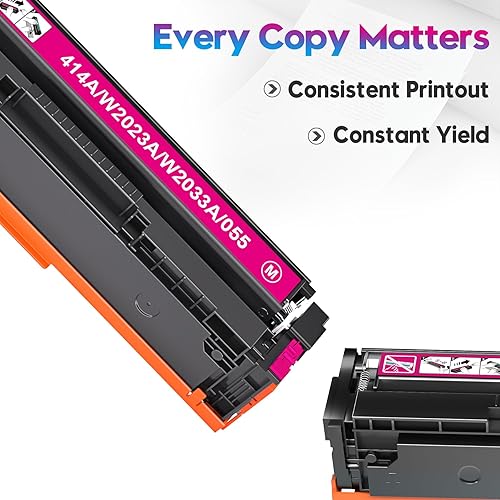 Miniatura 6 de ONLYU Cartucho de tóner de repuesto compatible para HP 414A 414X W2020A utilizado con impresora de tóner HP Color Laserjet Pro MFP M479fdw M454dn
