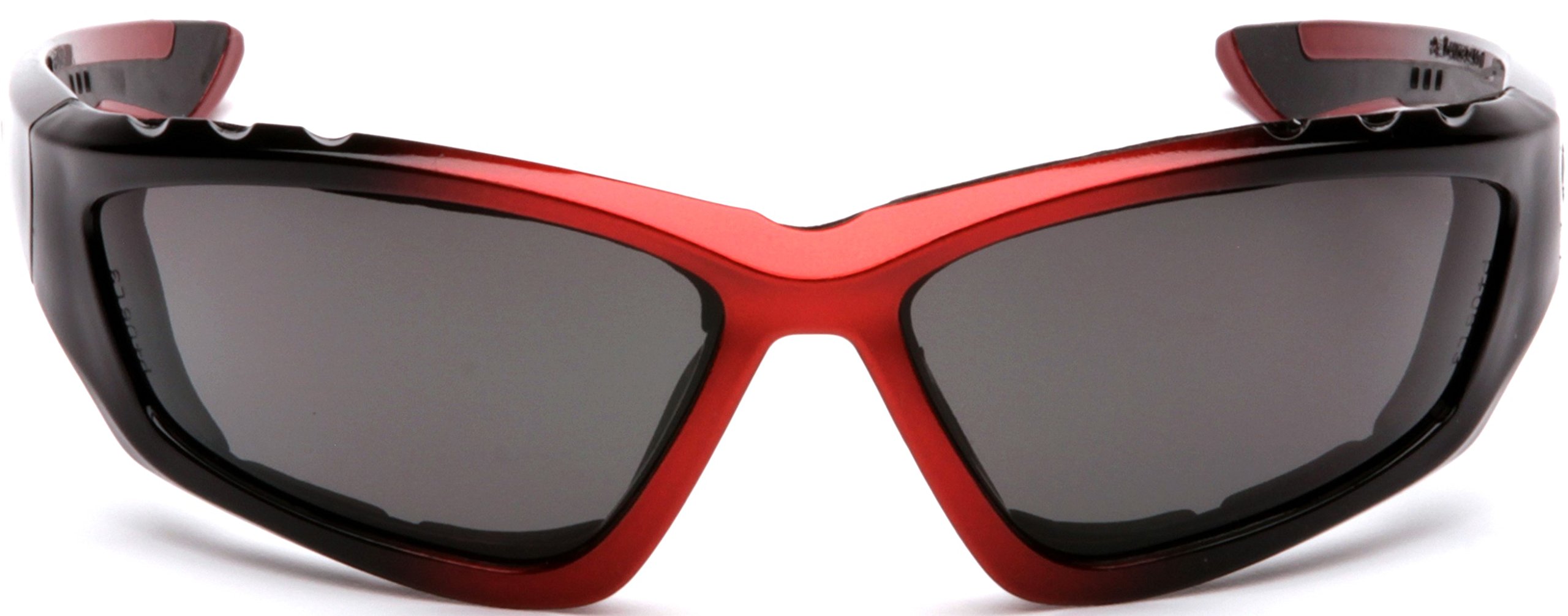 (12 Pair) Pyramex Accurist Glasses Black/Red Padded Frame/Gray Anti-Fog Lens (SBR8720DTP)