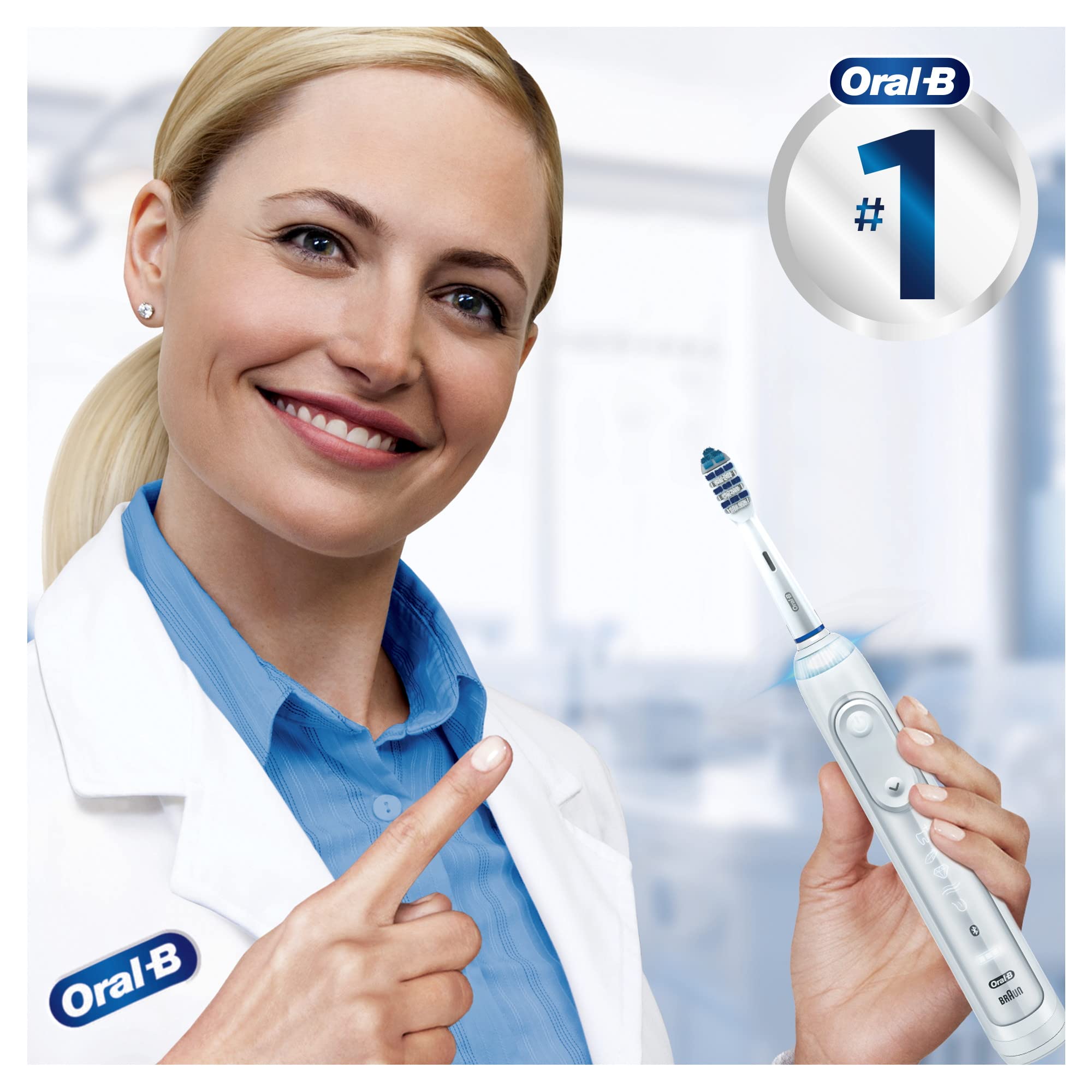 Oral-B Trizone Elektrische Zahnbürstenkopf, 4 Stück, Plaqueentferner, 3 Borstenzonen für die Tiefenreinigung, Weiß