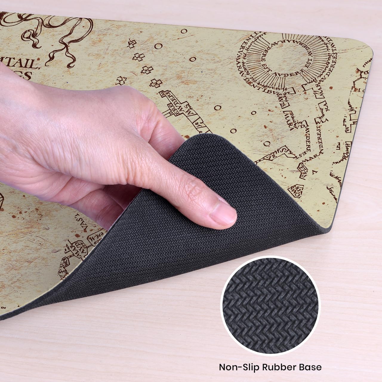 Head Case Designs Officially Licensed Harry Potter The Marauder's Map Graphics 23.62 x 11.81 x 0.12 inches (600 x 300 mm) - L Gaming Office Desk PC Keyboard Mouse Mat Pad