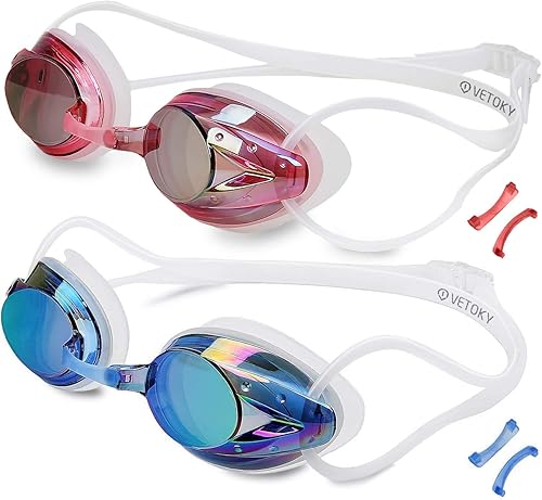 Gafas de natación, antiniebla, protección UV, espejadas y transparentes