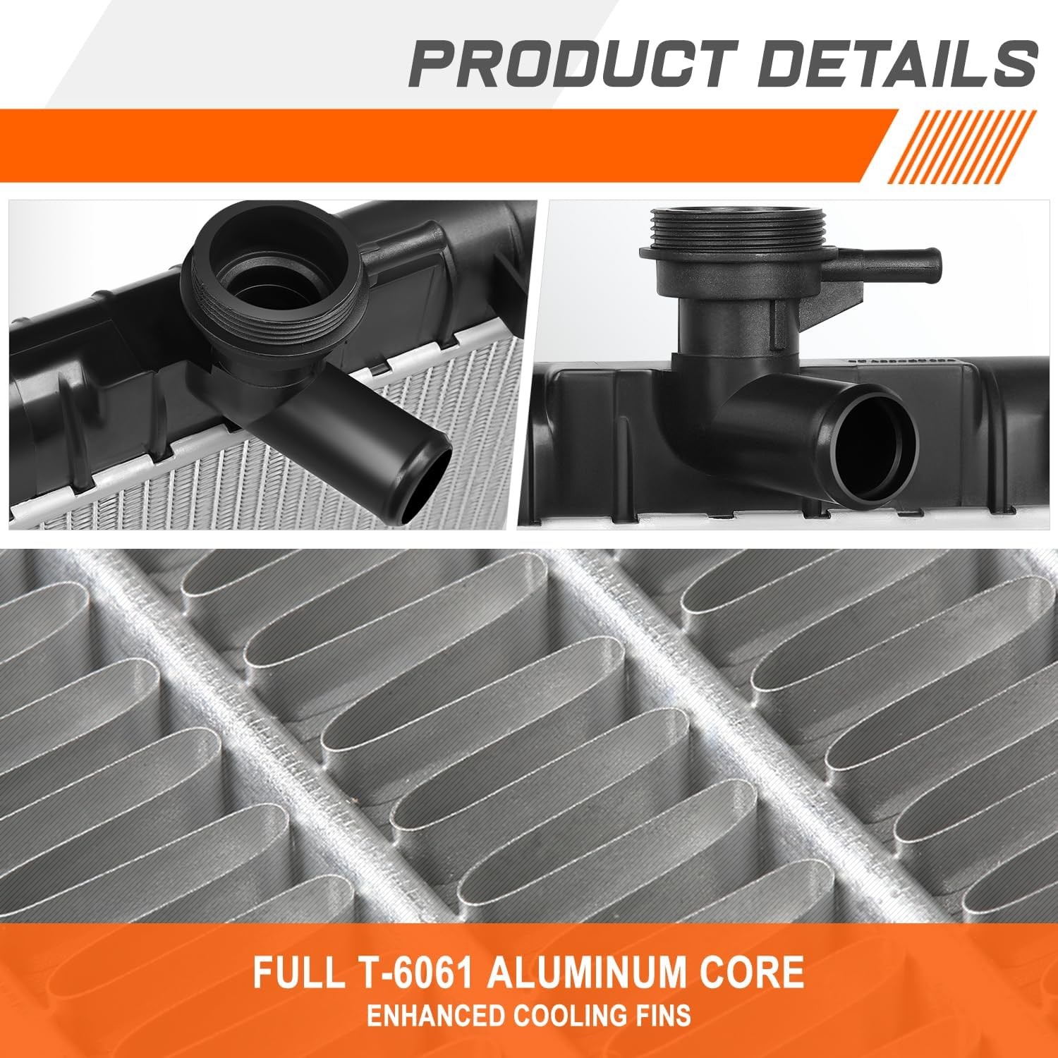 DPI-2458 Radiator Compatible with 2002-2009 Chevy Trailblazer/Buick Rainier/GMC Envoy XL XUV/Isuzu Ascender/Bravada/Saab 4.2L, Aluminum Core Factory Style Replacement Cooling Radiator