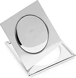 Ralo Inteligente Click 15x15 Quadrado Inox Com Caixilho Para Banheiro Veda Cheiro Anti Odor