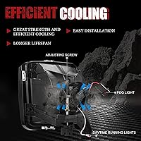 Vista 6 de BUNKER INDUST Dodge Ram - Juego de luces antiniebla LED con juego de luces de circulación diurna, par de luces antiniebla de conducción tipo L