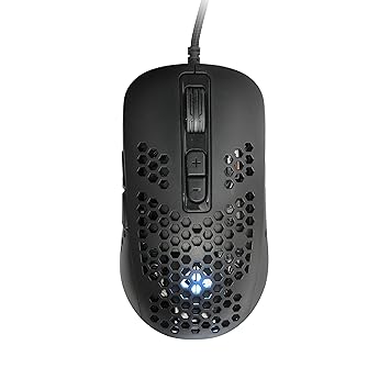 (Renewed) Cosmic Byte Orcus RGB Honeycomb Gaming Mouse with Software, Ultra Lightweight 74Grams, Braided Cable (Black)