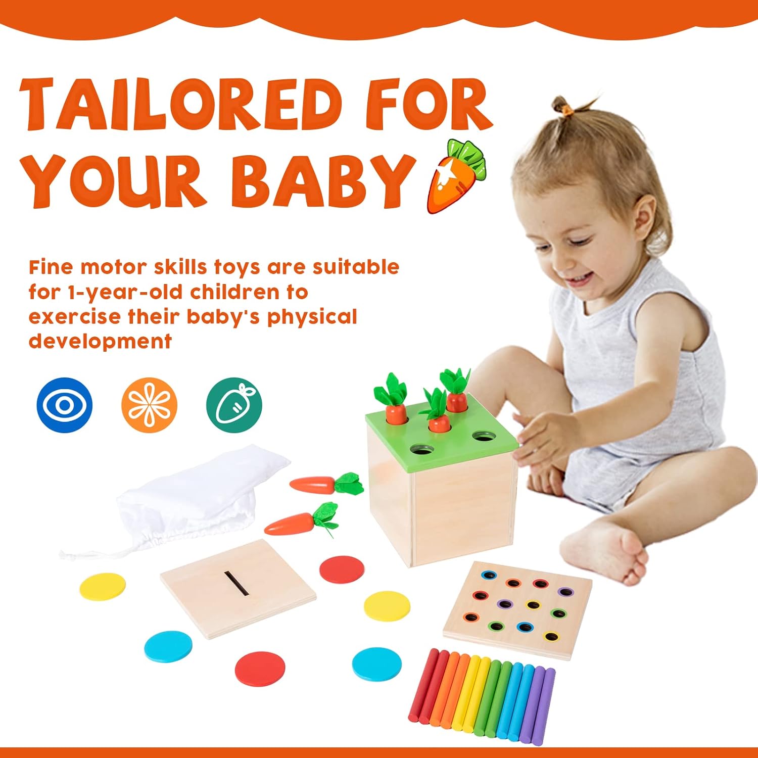 Montessori Play Kit for Year Old Baby, Includes Kyrgyzstan Ubuy