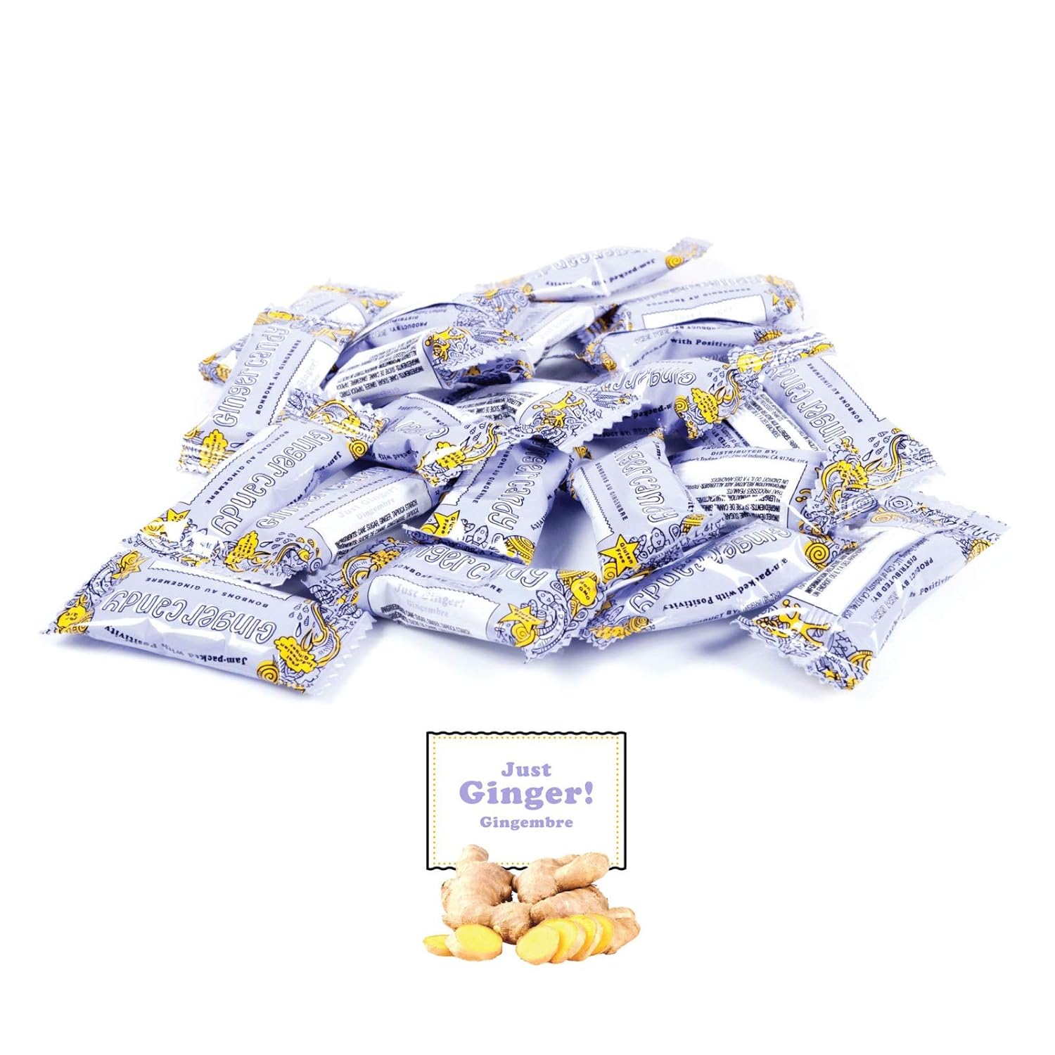 Gem Gem Ginger Candy Chewy Ginger Chews (1 Pound Bulk Pack