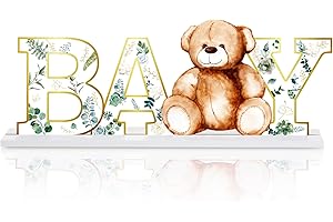 Sage Green Baby Shower Table Centerpiece