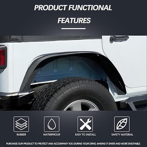 Miniatura 7 de Rueda de coche ceja arco borde borde tira guardabarros protector universal ceja rueda protector de cejas Fender Flare Edge Trim 4pcs