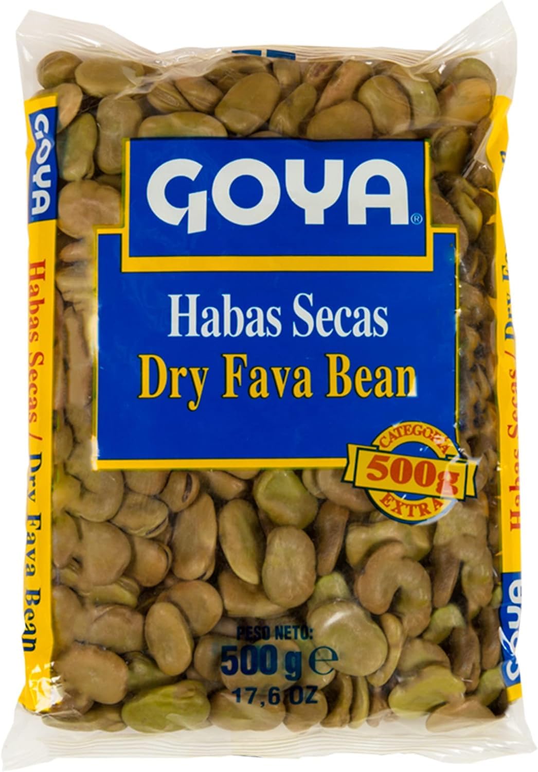 Goya Dry Fava Beans 500g (Pack of 1) | High in Protein, Fiber | Perfect for Soups, Stews, and Mediterranean Recipes | Vegan & Vegetarian-Friendly | Nutritious Legumes