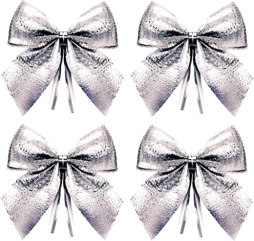 LEFV Mini Gift Wraping Bows 100pcs Twist Tie Xmas Bowknot Ornaments for Bakery Cookies Candies Dessert Popcorn Wedding Party Favors Cello Bag Christmas Tree Wreath Decoration