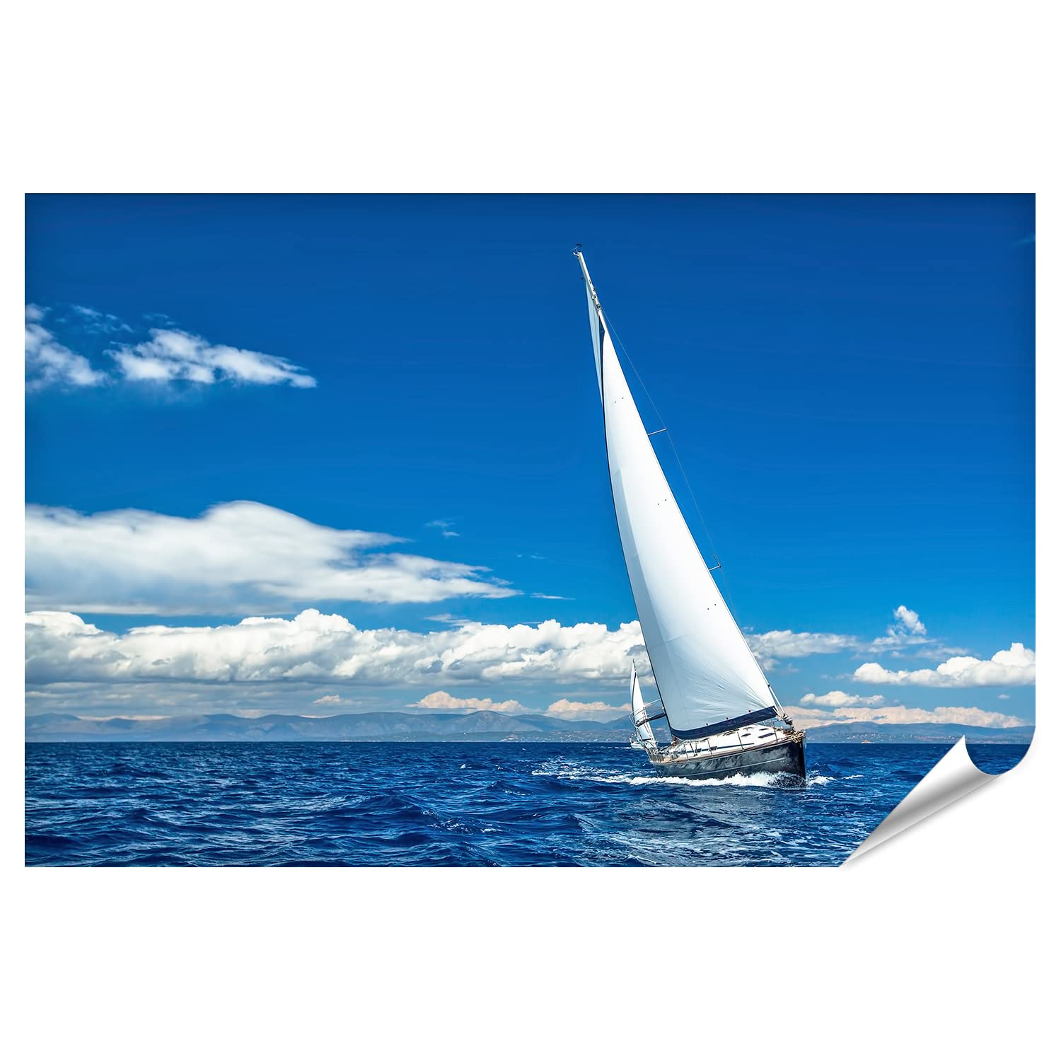 Poster Photo XXL Islandburner Voilier 130x90cm - Impression Allemagne - Papier Certifié FSC