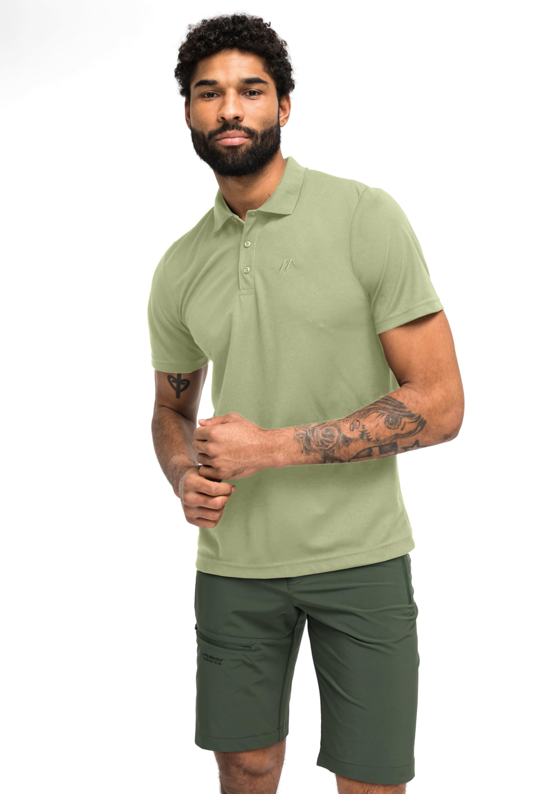 Maier Sports Ulrich, Herren Poloshirt, Leichtes Piqué-Funktionspoloshirt für Wandern und Freizeit, dryprotec Technologie, Atmungsaktiv