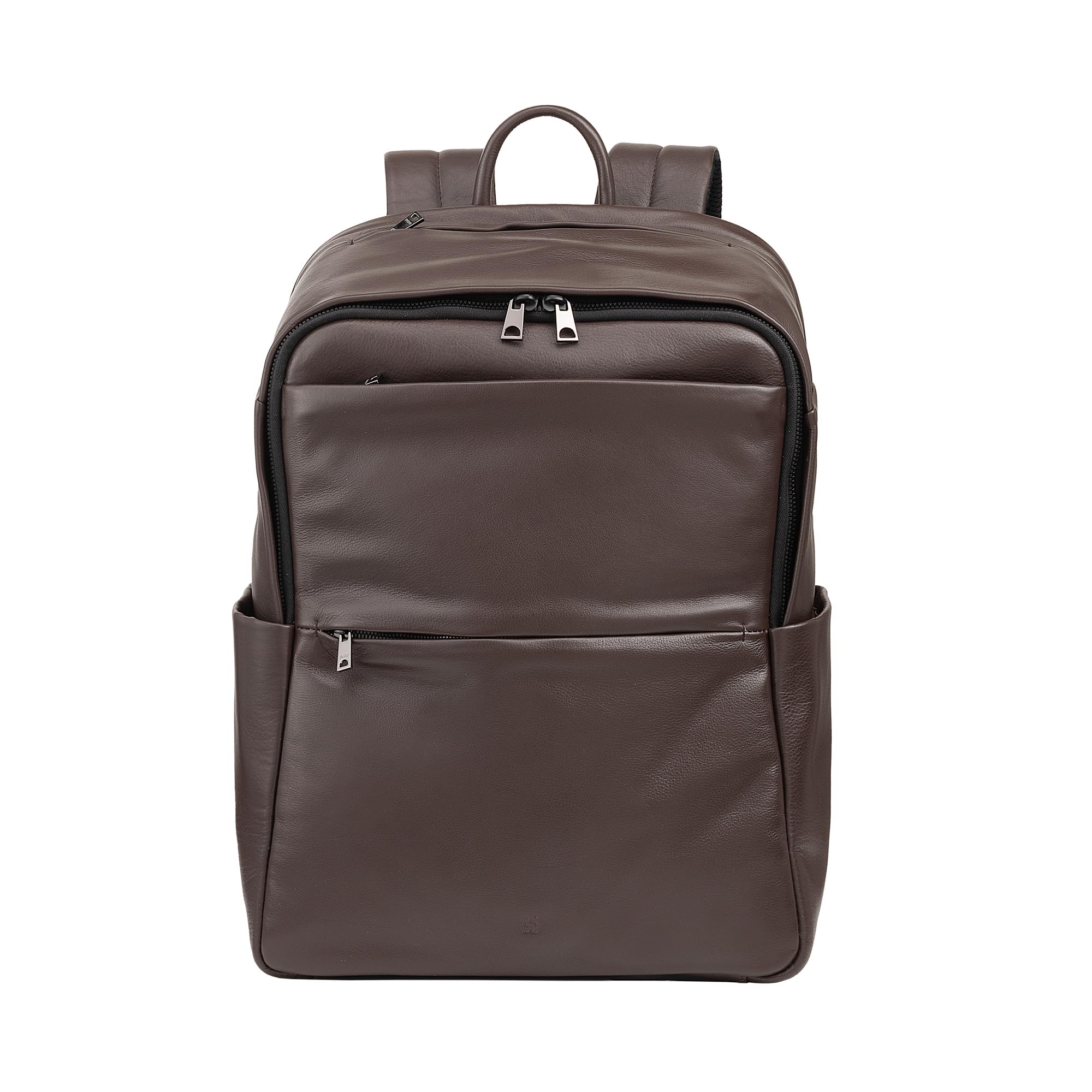 DUDU Skórzany plecak dla mężczyzn i kobiet do 15,6" MacBook 16 cali, plecak podróżny 20 litrów, wielofunkcyjny plecak biurowy biznesowy elegancki kawowy brązowy, kawowy brązowy, 30,00