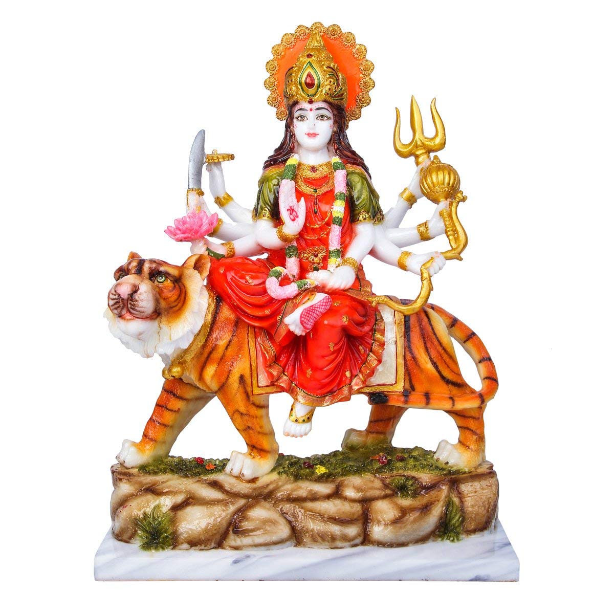 Amazon.com: Large Durga Maa Statue/ MATA Sherawali Marble Dust
