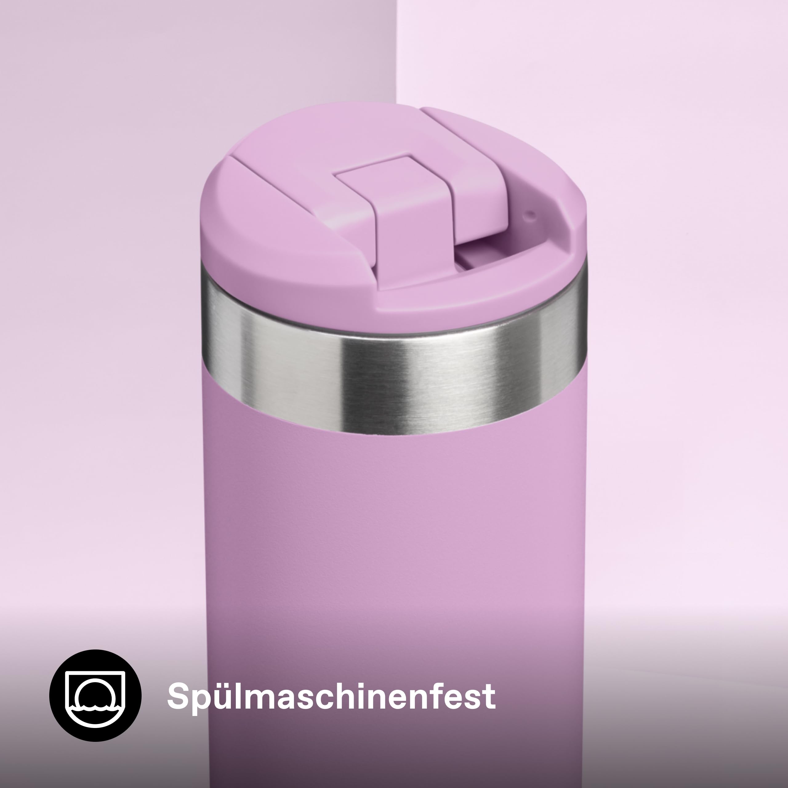 STANLEY 1913 Aerolight Transit Thermobecher 0.47L - Lilac | Hält 6 Std. heiß - 8 Std. kalt - Spülmaschinenfest - Auslaufsicher - Becherhalter kompatibel