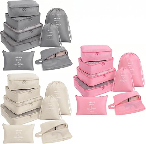 24 Pcs Packing Cubes for Travel, Large Packing Cube Set w...
