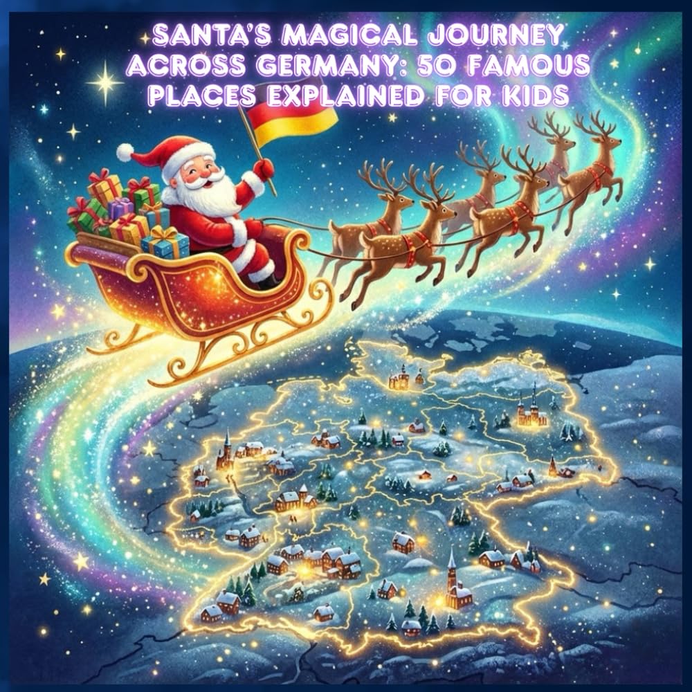 Santa’s Magical Journey Across Germany: 50 Famous Places Explained for Kids: Fun Christmas Adventure Book with Santa Visiting Germany’s Top Cities, Castles, Landmarks & Winter Wonder Spots