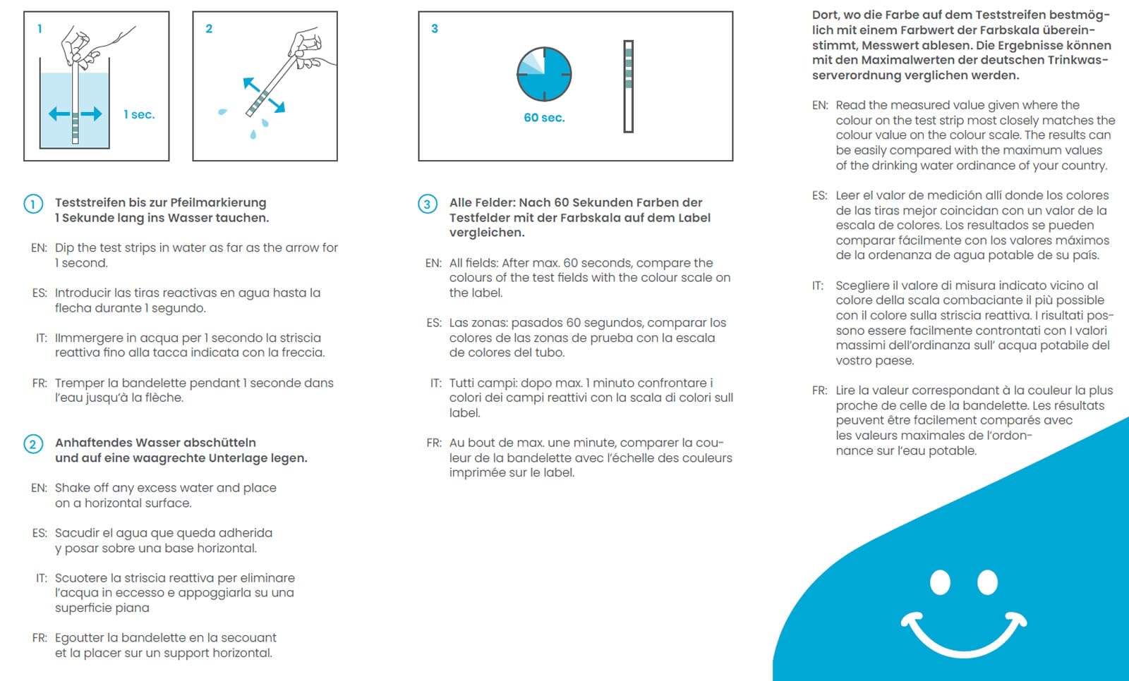 smardy 10x Strisce reattive durezza acqua, confezionate singolarmente – test del calcare per casa, caffettiera, lavatrice, acquario, addolcitori e impianti di osmosi – risultato in pochi secondi