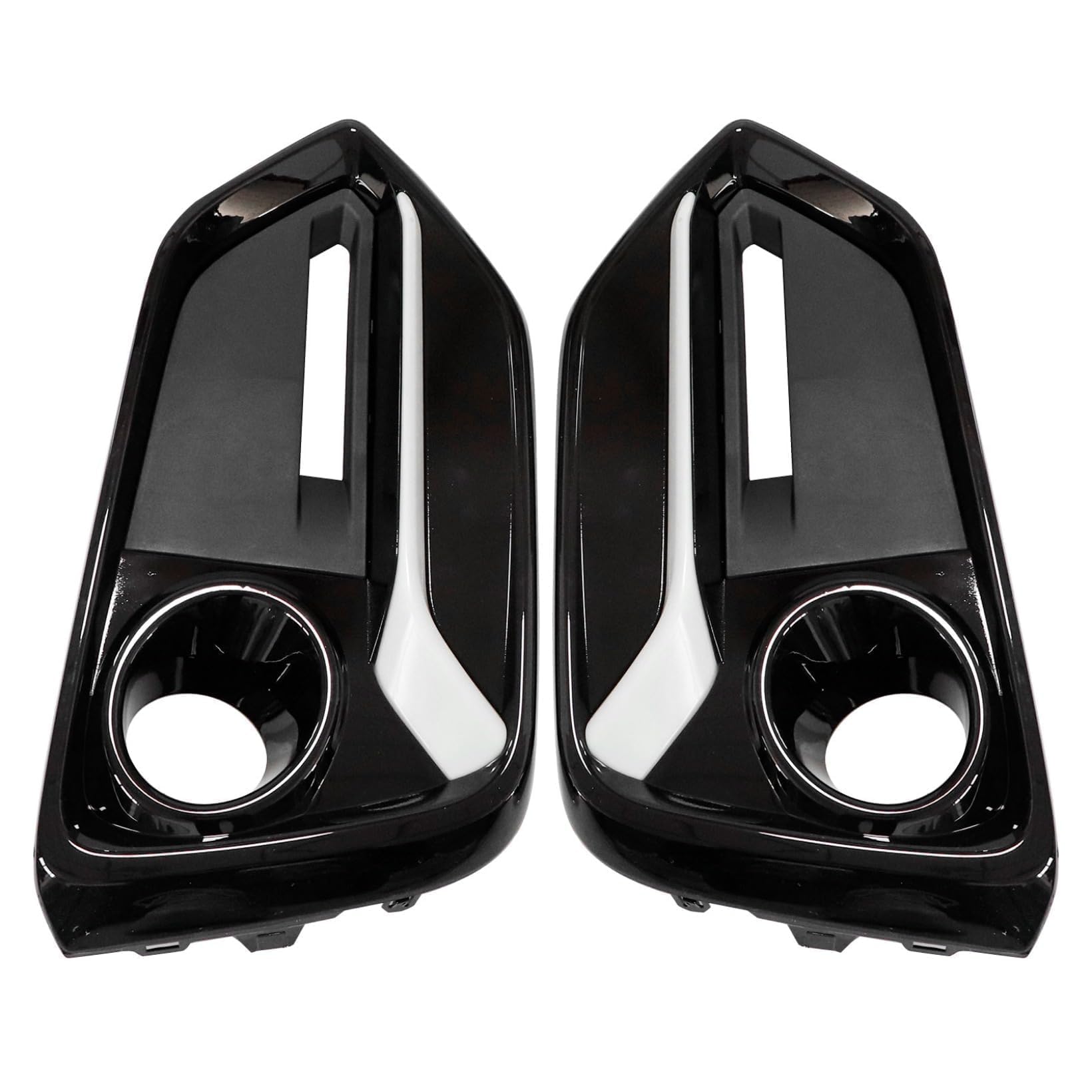 NLQR 2PCS Black Front Left & Right Fog Light Cover Hatchback Compatible with Honda Civic 5 Door Hatchback 2017-2021