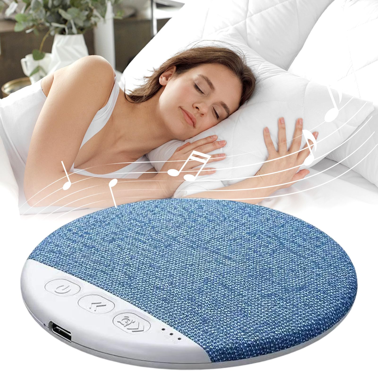 Altoparlante Per Dormire Con Rumore Bianco – Ricaricabile, Timer 30/60/90 Min, Bluetooth 5.4 – Da Sotto Cuscino O Viaggio