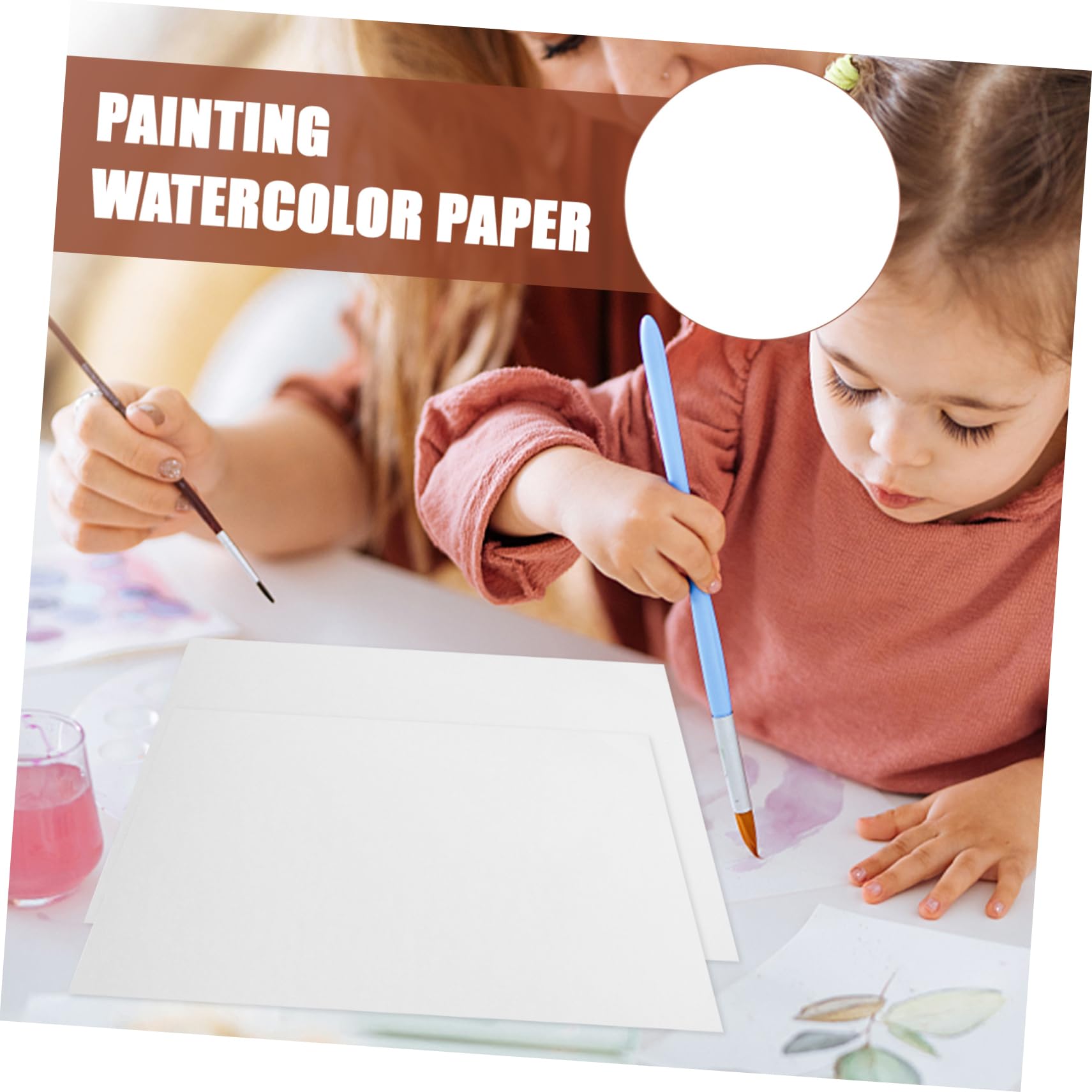 Bloc de Papier Aquarelle Blanc 50 Feuilles 160g 8k