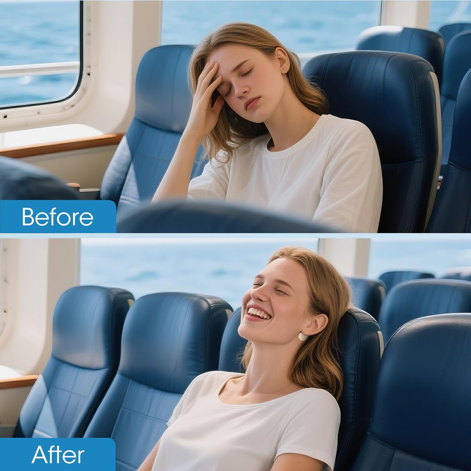 MQ Sea Sickness Patches for Cruise, 28 PCS Behind Ear Anit-Motion Sickness Agents for Travel, Non-Drowsy, 72H Long Lasting Fast Acting for Car, Airplane, Ship Rides