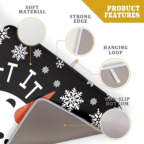 Vista 164 de Tapete de secado de platos de árbol de Navidad, muñeco de nieve, para encimera de cocina, de 16 x 18 pulgadas, tapete de secado de microfibra