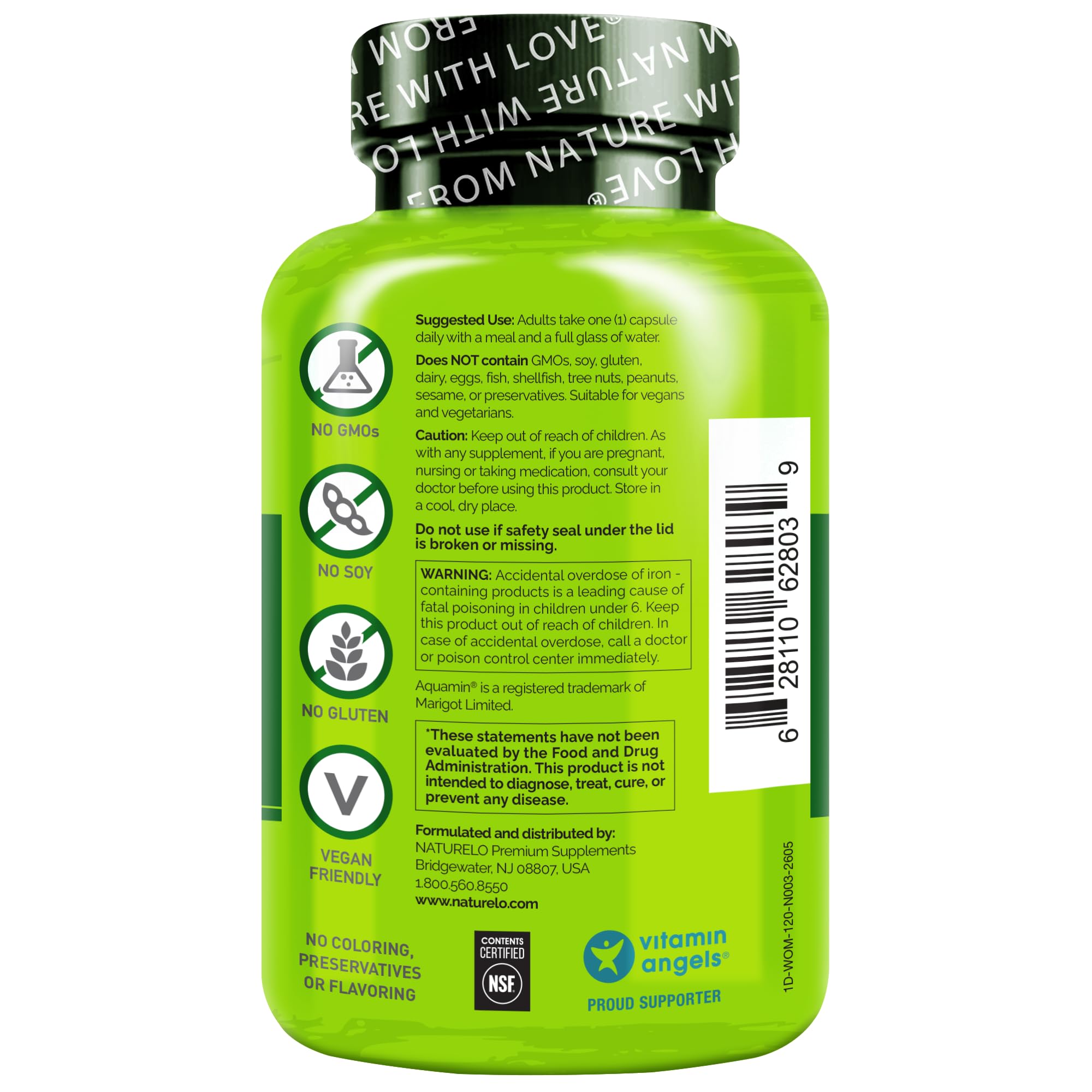 NATURELO One Daily Multivitamin for Women w/Vitamin B12, 120 Count — Amazon image 7
