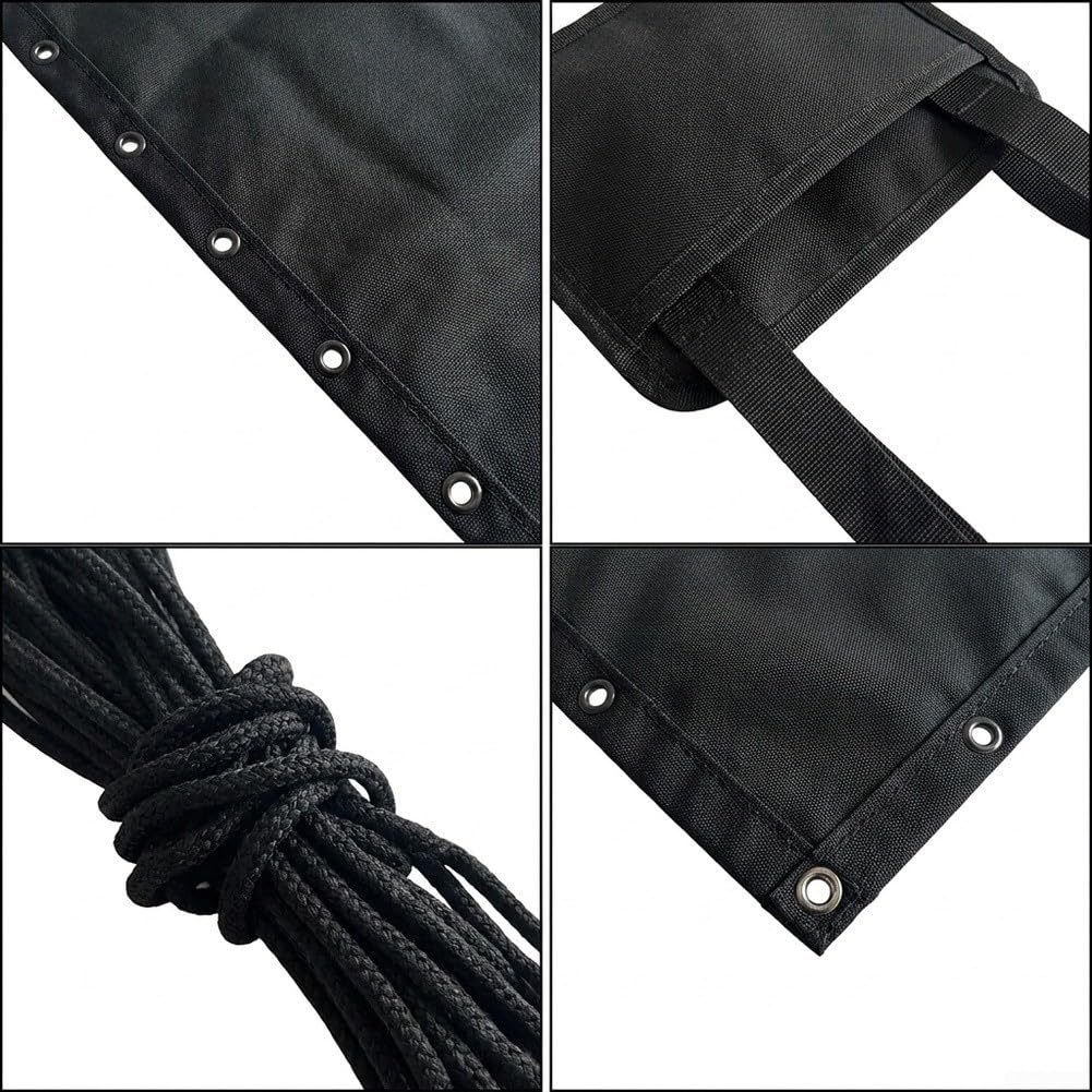 Schwarzer Ersatzbezug für Hängesessel für textilene 64x197cm(2pcs with pockets)