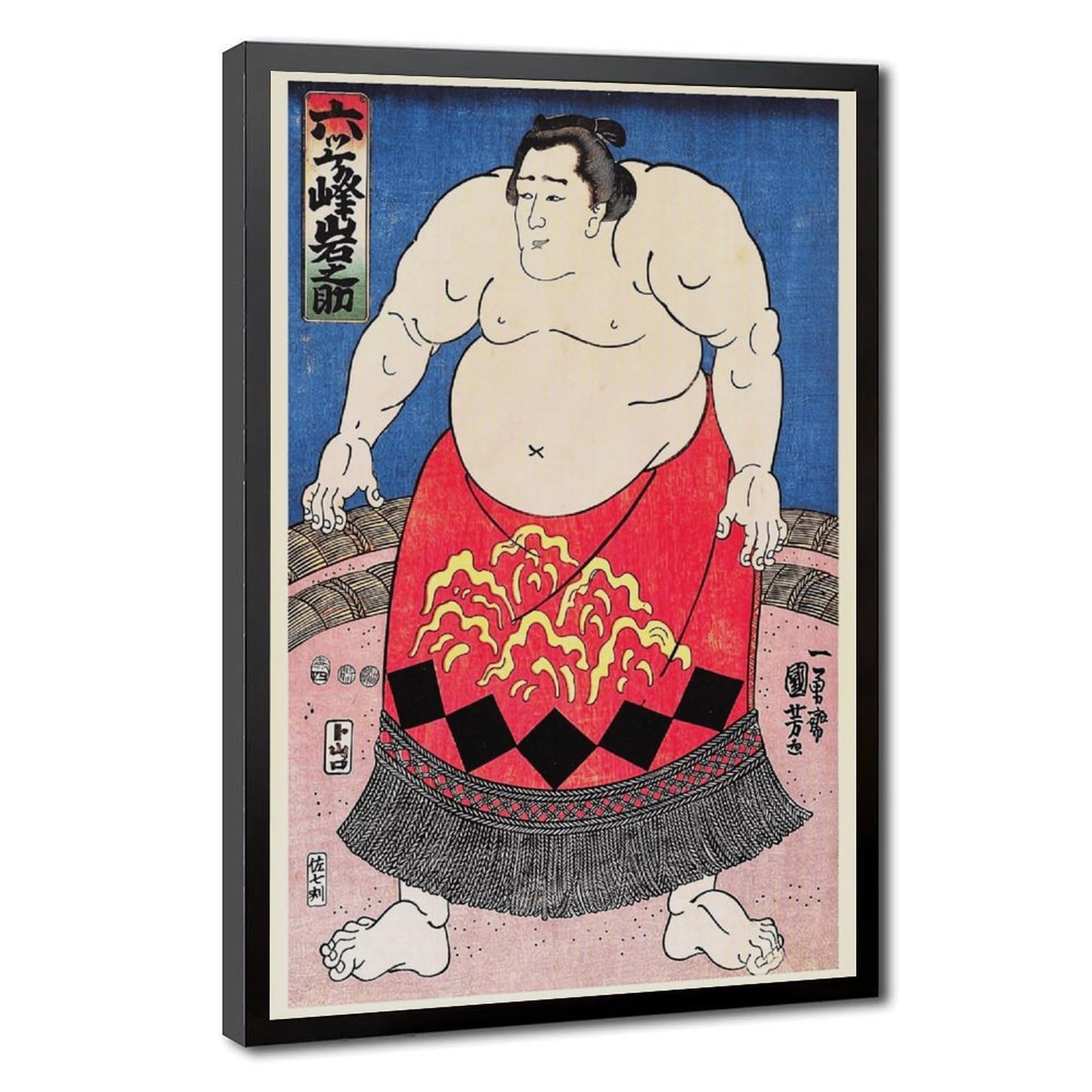 ELKPDOE Poster su tela giapponese Sumo Wrestler di Kuniyoshi Utagawa