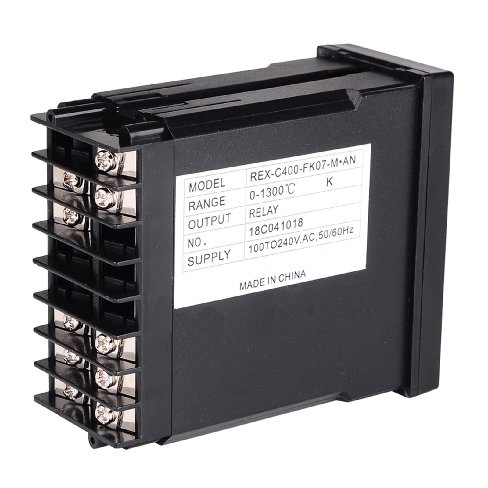 RWRAPS regolatore Temperatura pid Doppio regolatore di Temperatura PID Digitale REX-C400 con termocoppia sensore K, Uscita relè