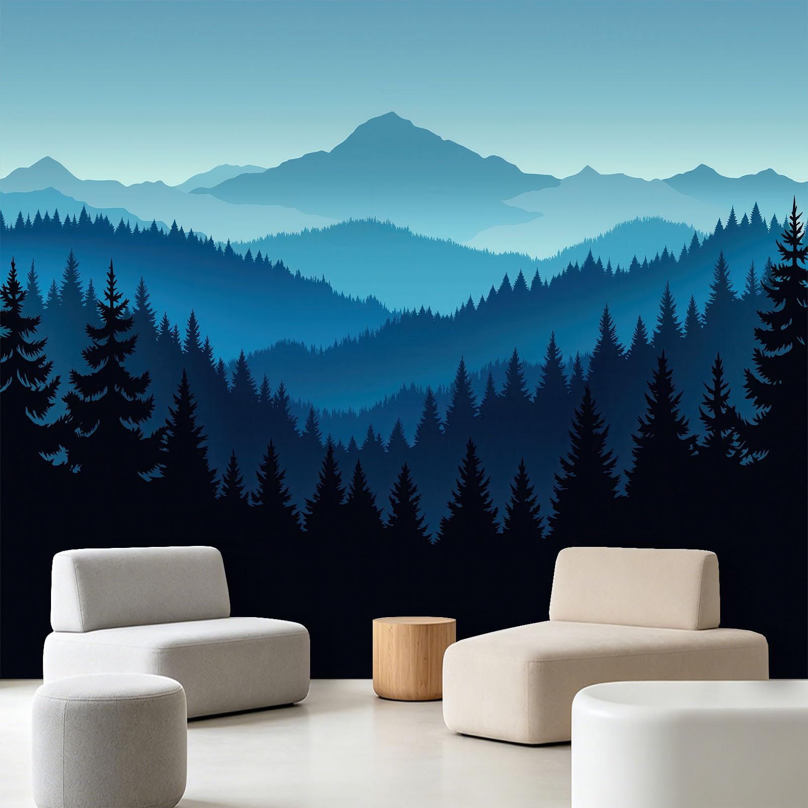 Générique Tapeta las góra mgiełka 350 x 256 cm plakat olbrzymi fototapeta 3D, otulająca fototapeta, tapeta z włókniny freskowej do salonu, sypialni i kuchni