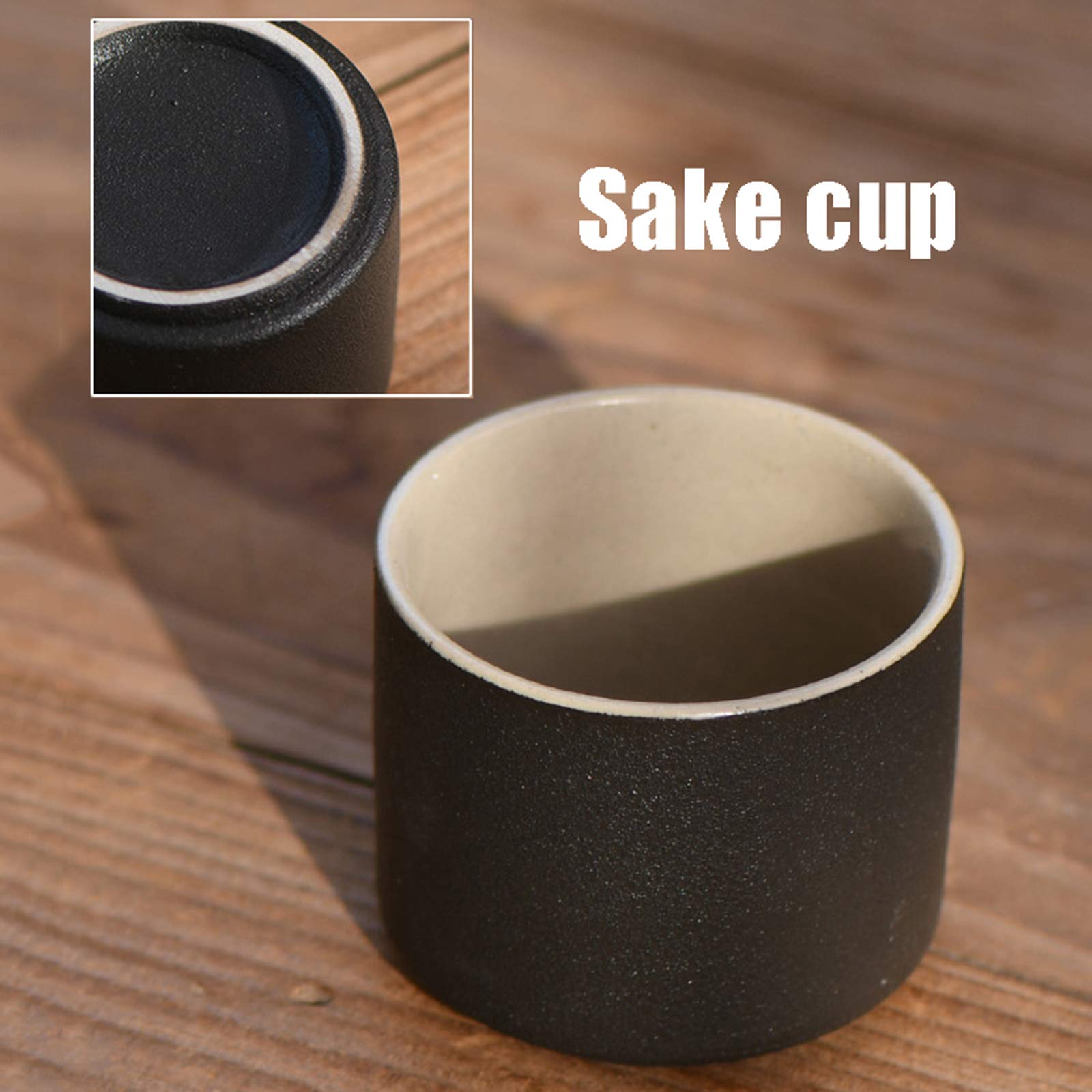 Service à saké et Tasses avec réchaud Ensemble de Tasses à saké japonaises 8 pièces avec réchauds, pour Noël, Les Anniversaires et Les Anniversaires
