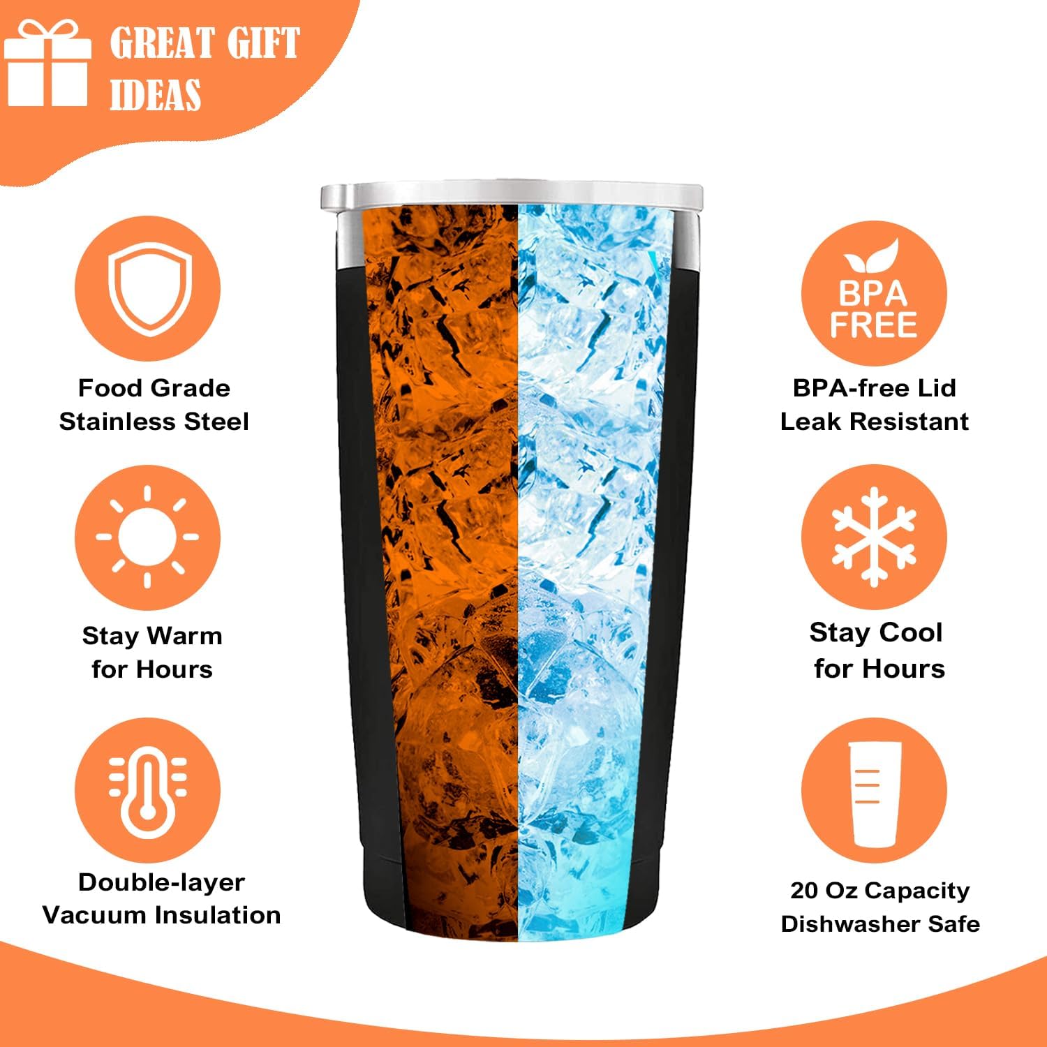 Hunting Gifts for Men, Insulated Tumbler 20 oz Coffee Travel Mug and Funny Socks, Hunter Christmas Gifts for Him Dad Husband Boyfriend Grandpa Son - Image 2