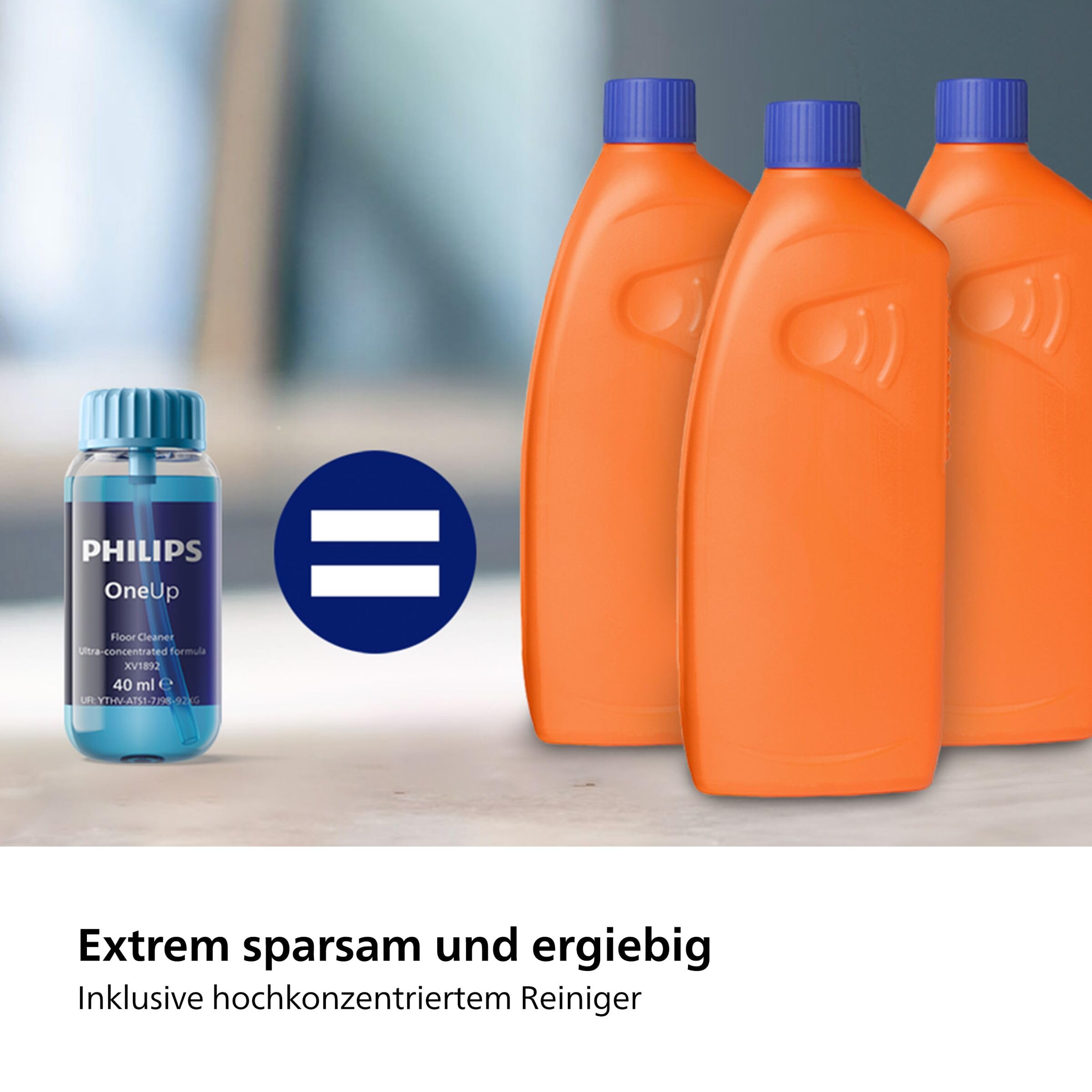 Philips OneUp 3000 Series elektrischer Wischmopp - 2X sauberere Böden², 2X schnelleres Wischen, kabellos mit 360° Drehgelenk, waschbare Wiederverwendbare Pads, langanhaltender Akku (XV3101/01 | inkl. 1 Pad, kabellos, 360° Drehgelenk, 2x schnelleres Wische