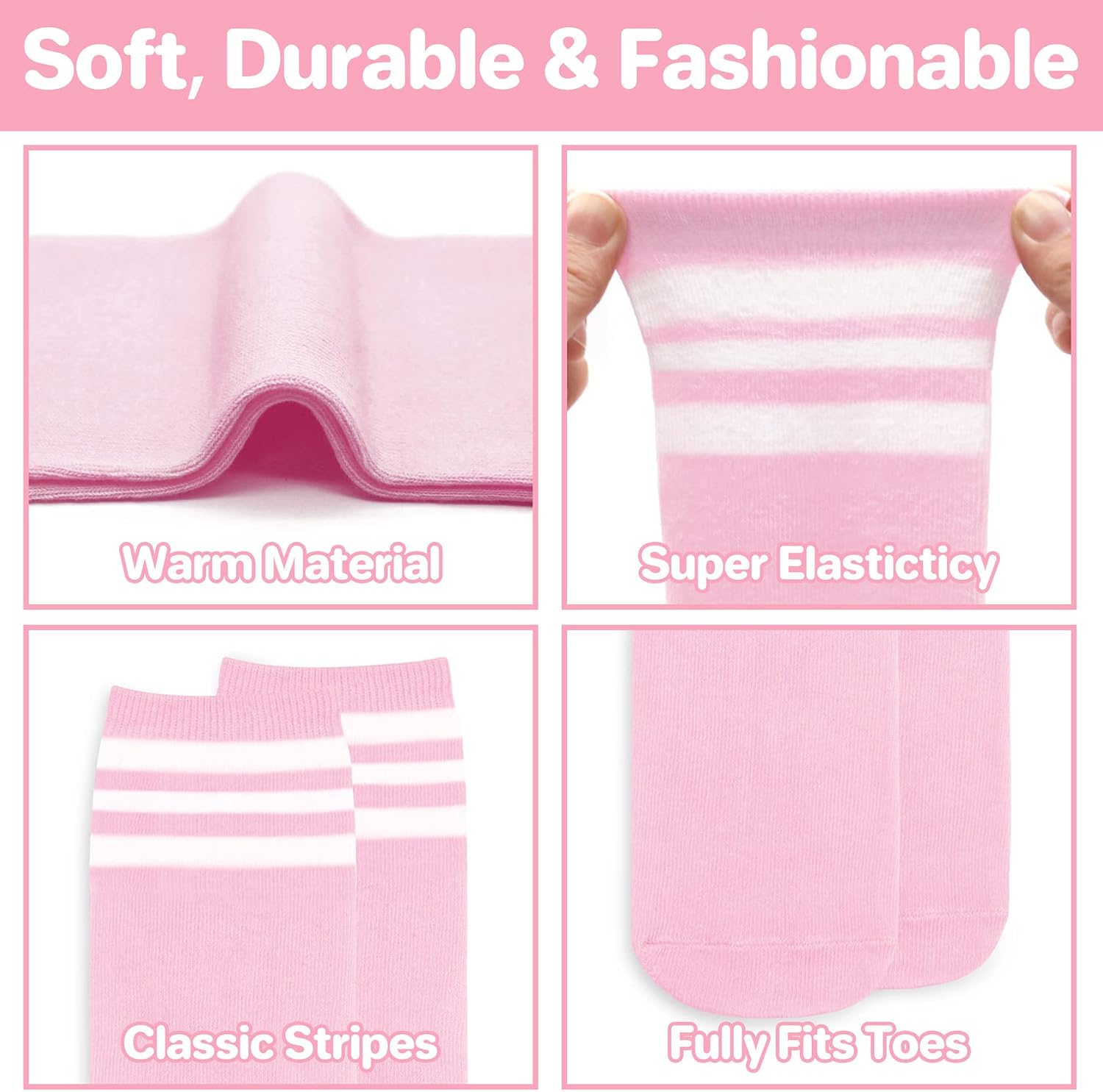 qikqik Toddler Soccer Socks Kids Soccer Socks Boys Baseball Sock Youth Football Sock Girls Softball Accessories Team Sports