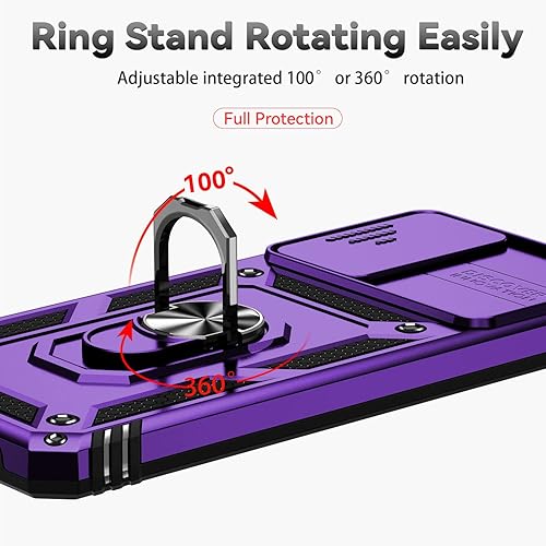 Miniatura 6 de Funda para Moto G 5G 2022 con cubierta deslizante para cámara y protector de pantalla HD grado militar de 16 pies probada en caídas Funda protectora