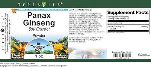 Miniatura 3 de Panax Ginseng 5% Extracto en polvo (1 oz, ZIN 523263)