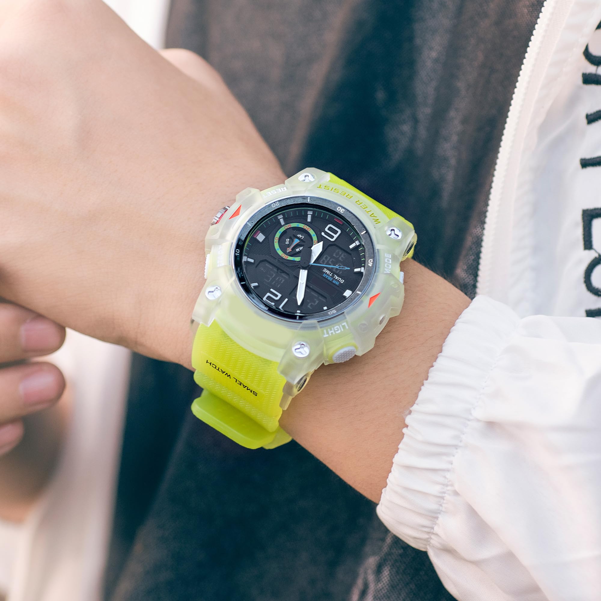 findtime Reloj militar para hombre digital y analógico, resistente al agua, deportivo, LED, reloj digital, calendario, despertador, cronómetro, con pulsera, relojes tácticos, hombres al aire libre
