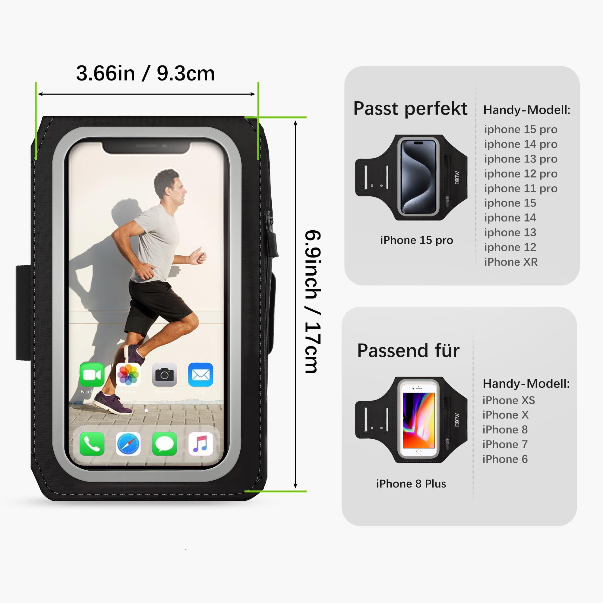 EOTW Jogging Sports Armband - Mobile Phone Holder Arm With Airpods Case - View #9
