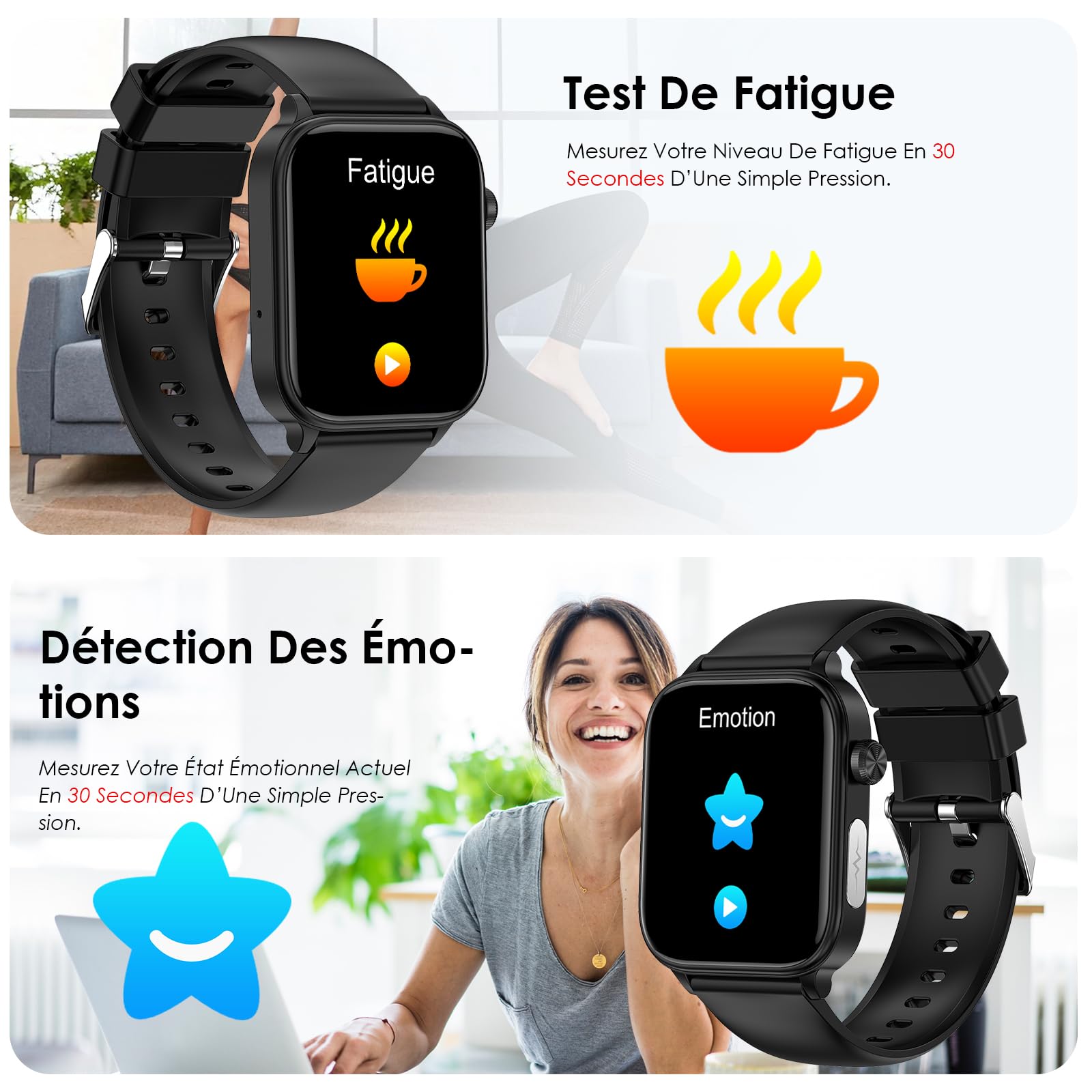 Marsyu 2026 Montre Connectée Santé avec ECG/HRV/Pression Artérielle/Sommeil