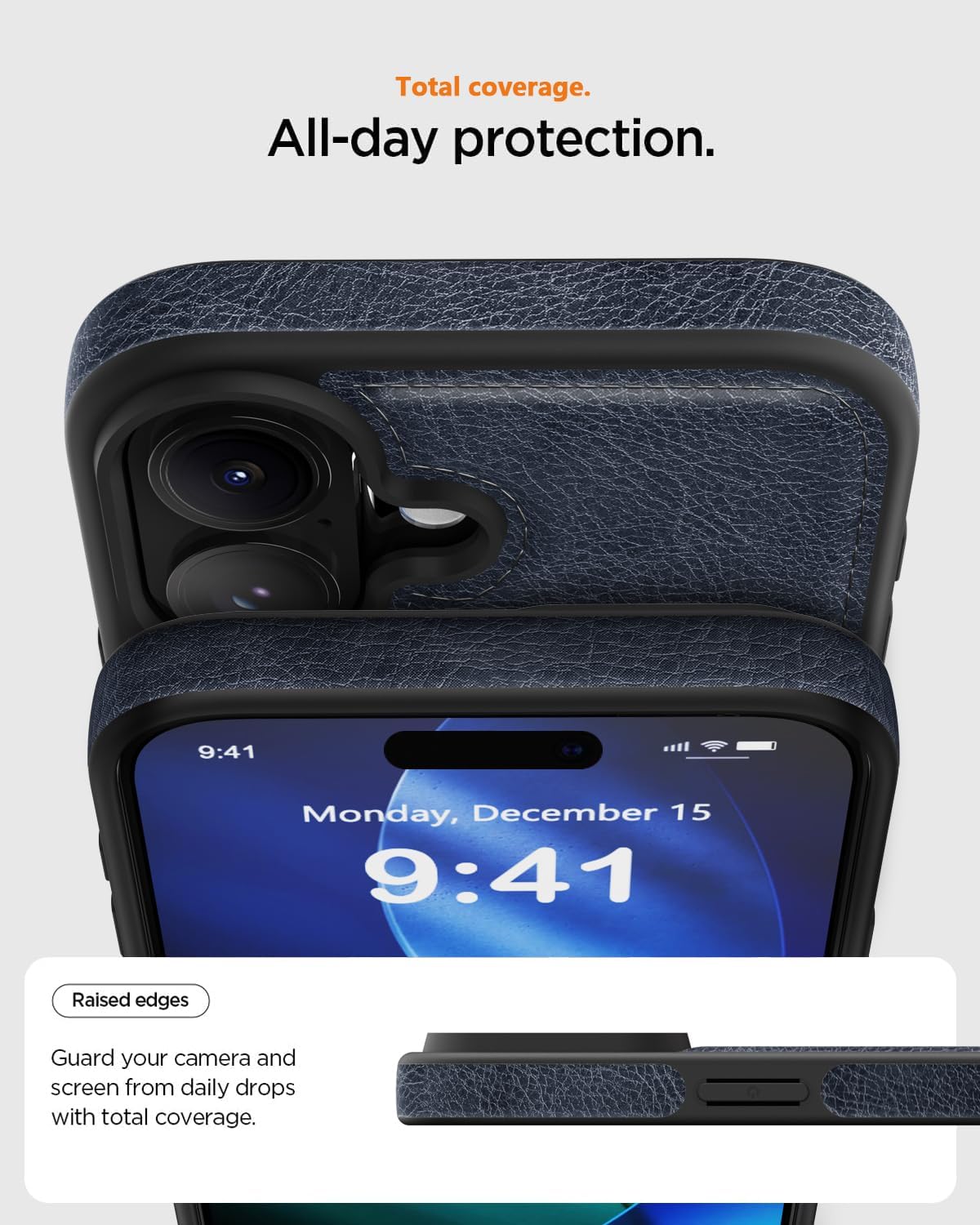 Magnetic for iPhone 17 Leather Case, [Compatible with Magsafe] Business Classic Style Shockproof Men Women，Protective Slim fit Phone Cover for iPhone 17，Blue