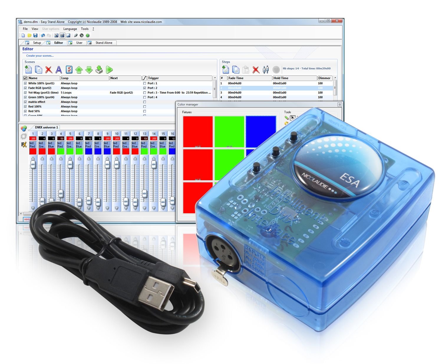 SLESA U9 Sunlite Nicolaudie DMX USB Standalone Lighting Interface