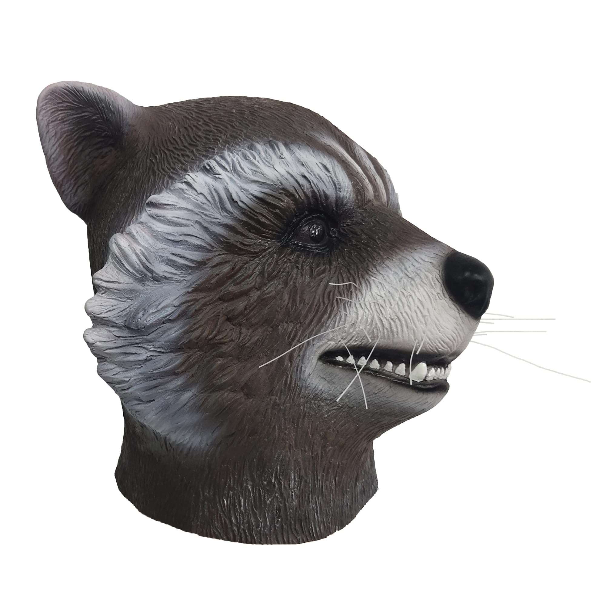 LePyCos Raccoon Latex Full Head Raccoon Mask for Adults -Animal Cosplay Mask for Halloween Costume Parties & Role Play - Image 2